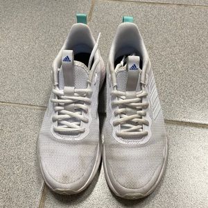 Adidas white women running shoes size 8